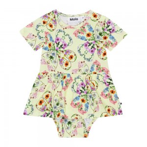 Molo Frannie Baby Girl Bodies Babysuits Flower Love | ZA0001254