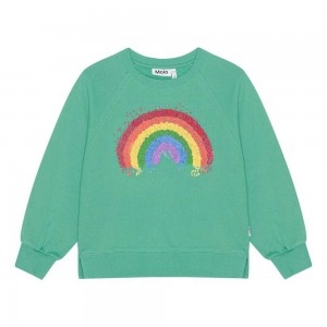 Molo Marilee Girls' Sweatshirts Cardigans Chalk Green | ZA0000475